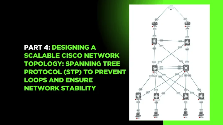 Part 4: Designing a Scalable Cisco Network Topology: Spanning Tree Protocol (STP) to Prevent Loops and Ensure Network Stability